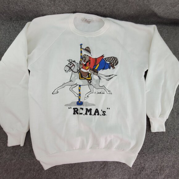 VTG Royal Canadian Mounted Animal Police RCMA Sweatshirt Adult L Jonathan Paine - Picture 1 of 10